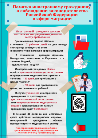 Памятка для иностранных граждан, не имеющих документов для законного нахождения и работы на территории Российской Федерации